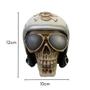 Imagem de Caveira Decorativo Para Decoração Crânio Enfeite Motoqueiro Capacete Grande Skull Halloween Esqueleto de Resina