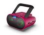 Imagem de CD Player Riptunes Portátil Bluetooth MP3/CD, USB, mSD, AM/FM, LED, controle remoto, Rosa