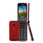 Imagem de Celular Flip Vita Dual Chip Mp3 32mb Para Idoso Vermelho P9021