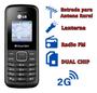 Imagem de Celular LG Antigo Simples 2g Para Idosos E Rural Dual + Fone