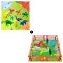 Imagem de Cenário De Brinquedo Infantil Fazendinha E Dinossauros Kit Com Animais Coloridos Para Crianças GGB