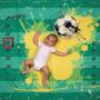 Imagem de Cenário Tapete Mesversário Futebol (lençol) Para Bebê - Alce