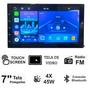Imagem de Central Mp5 Android Auto Carplay Sem Fio + Moldura e Chicote Plug And Play Com Camera De Ré