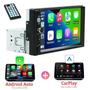 Imagem de Central Multimídia 1Din Carplay, Android Auto, Aceita Câmera