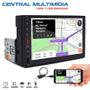 Imagem de Central Multimídia 7 Polegadas 1 Din Fiat Novo Uno Bluetooth USB Tela Touch Espelhamento