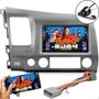 Imagem de Central Multimidia Mp5 2 Din 7 Polegadas Esp. Android Ios Usb Bluetooth Com Moldura compatível Honda Civic 2007 a 2011 + Câmera ré e Chicote Plug Play