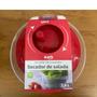 Imagem de Centrifuga Secador Salada 2.8 Litros Manual Seca Verduras Legume Com Cesto Escorrer Plástico Vermelho Plasutil