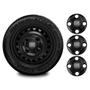 Imagem de Centro de Roda Ferro Fiat Siena Aro 13 14 15 Kit c/ 4 Unid 4x100 Preto