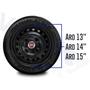 Imagem de Centro de Roda Ferro Fiat Siena Aro 13 14 15 Kit c/ 4 Unid 4x100 Preto