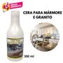 Imagem de Cera Para Mármore E Granito Claro Com Carnaúba Incolor Proteção E Brilho Frasco 300ml Pia Bancada