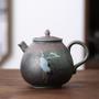 Imagem de Cerâmica Tea Pot Kettle Jingdezhen Handmade Retro Chinês Teapot Stoneware Kiln Changing Color Kung Fu Tea Set Bules