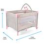 Imagem de Cercado Berço para Bebê Premium Infantil Desmontável Compacto Mobile Rosa Multmaxx