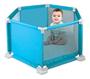 Imagem de Cercado Para Bebê Cercadinho Azul Com Tapete De Eva Braskit