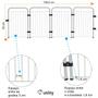Imagem de Cercado Pet Dobrável Portátil 4 Modulos Segurança Branco