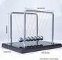 Imagem de CERROPI Newton Cradle Balance Balls, Newton Pendulum com 7 Bolas, Clássico Newton Swing Ball, Science Physics Gadget  Desk Toys & Accessories, 11 polegadas, 65 Sec Swingtime