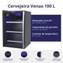 Imagem de Cervejeira Venax 100L Blue Ligth Porta Invertida Preto Fosco Degelo Automático