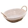 Imagem de Cesta 27 cm com alça de sisal oval com forro em tecido Wolff Mesa - 61592