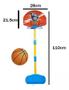 Imagem de Cesta Basquete Infantil Pedestal Ajustável Bola Rede 110Cm