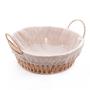 Imagem de Cesta Corda Trançada com Alça Redonda com Forro de Tecido 24x12cm