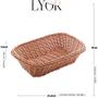 Imagem de Cesta De 25cm X 18,1cm X 6,8cm Rattan Plástico Retangular
