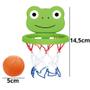 Cesta De Basquete Com Ventosa E 3 Bolinhas Brinquedo De Banho Infantil Sapinho - Shiny Toys Imagem de Cesta De Basquete Com Ventosa E 3 Bolinhas Brinquedo De Banho Infantil Sapinho