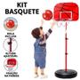 Imagem de Cesta De Basquete Infantil Aro De Basket Mini Basketball Tabela Basquetebol Rede Bola criança