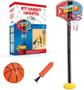 Imagem de Cesta De Basquete Infantil Brinquedo Kit Bola Tabela Bomba Pais e Filhos