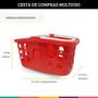 Imagem de Cesta De Compra Com Alça De Supermercado Vermelho Lp House