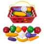Imagem de Cesta de Legumes para Cozinha Infantil Meninas com 12 Itens Toy Master