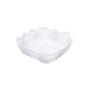Imagem de Cesta de Mesa Porta Pão Quadrada Crochê Impermeável Plástico 22cmx8cm Lyor Branco