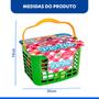 Imagem de Cesta De Piquenique Brinquedo Infantil Criança 16 Peças