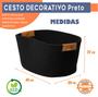 Imagem de Cesta Organizadora Multiuso Com Alça Cesto Decorativo Em Algodão 45x30cm 22cm Altura Diversas Cores