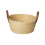 Imagem de Cesta Organizadora Palha Multiuso em Fibra Natural 24x11 cm Mocca com Alça
