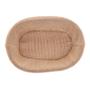 Imagem de Cesta Oval de Rattan Plástico com Forro em Tecido 24x17x7cm Lyor