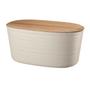 Imagem de Cesta p/ pão em plástico 100% pos consumo com tampa/tábua de corte de pães em Bambu 10Lt - Tierra - 