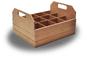 Imagem de Cesta para Garrafas com Alça Lateral e 12 Divisorias 32x18x26 Mdf Madeira