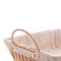 Imagem de Cesta para pão de rattan retangular com Forro em Tecido 29cm