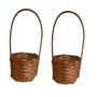 Imagem de Cesta Pequena Redonda Bambu 14 x5cm Decorativo kit c/ 2 un