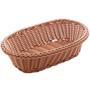 Imagem de Cesta Porta Pão 24x17cm Oval Rattan Plástico Forro Tecido Cesto Lyor