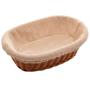 Imagem de Cesta Porta Pão 24x17cm Oval Rattan Plástico Forro Tecido Cesto Lyor
