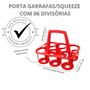 Imagem de Cesta Porta Squeeze 6 Compartimentos Garrafas Academia