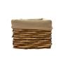 Imagem de Cesta Quadrada com Tecido M - Bege - 21x21x14cm - 1 unidade - Rizzo