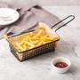 Imagem de Cesta Retangular De Batatas Fritas Com Alça, Recipiente De Comida Frita Para Restaurante Ocidental,