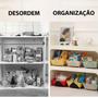 Imagem de Cesta Secar Frutas Verduras Vegetais Legumes Dobravel Porta Objetos Organizador Cozinha Copa Pia Drenagem Alimentos Comida Lava Drena Organiza Sala Es
