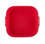 Imagem de Cesto Air Fryer Quadrada 21cm Silicone Vermelho UnyHome