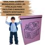 Imagem de Cesto Baú Porta Brinquedo Infantil Educativo Montessoriano Organizador Para Crianças 34x50x35