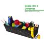 Imagem de Cesto Colmeia Organizador Rattan Multiuso Com 3 Divisórias