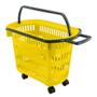 Imagem de Cesto de Compras D300 Dellaplast 30l Com Rodas Amarelo