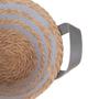 Imagem de Cesto de Fibra Natural C/ Algodão C/ Alça Ø28x22cm p/ Organização Decoração 3003