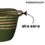 Imagem de Cesto de Fibra Natural E Algodão C/Alça 46x28x20 Cm Verde